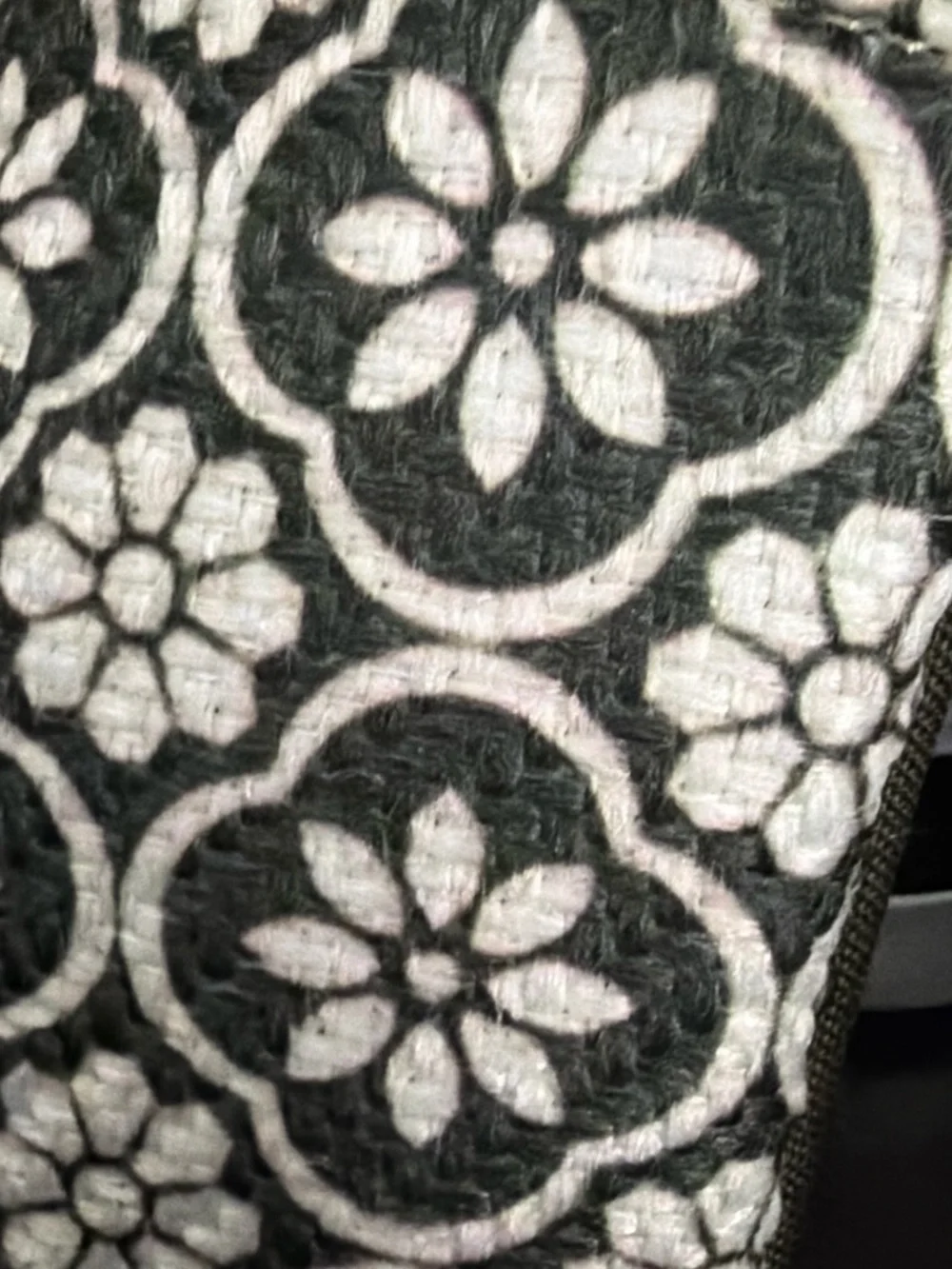 Black & White Floral Cosmetic Pouch